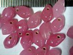 glass - 4884-308 - 6 x 10mm polished drop - opaque pink x 1kg