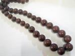 glass - graduated round - 282 chocolate brown x 60cm strand