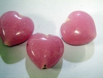glass - 1828-308 - 18mm heart - opaque pink x 1 KG