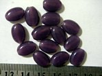 glass - 1535-283 - 12 x 8mm  flat oval - plum x 1 KG