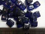 glass - 1901-006 - 10mm cube - dark blue x 1 KG