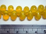 glass - 4884-012 - 6 x 10mm polished drop - yellow x 1kg