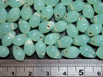 glass - 4884-287 - 6 x 10mm polished drop - jade green x 1kg