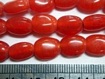 glass - 1535-011 - 12 x 8mm flat oval - orange x 1 KG