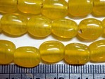 glass - 1535-012 - 12 x 8mm flat oval - yellow x 1 KG