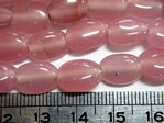 glass - 1535-308 - 12 x 8mm flat oval - op pink x 1 KG