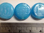 glass - 1870-296 - 15mm coin - op turquoise x 1 KG