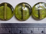 glass - 1870-314 - 15mm coin - trans peridot green x 1 KG