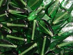 glass - 1813-004 - 15 x 10mm leaf - trans green x 1 KG