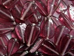 glass - 1813-311 - 15 x 10mm leaf - transparent rose pink x 1 KG