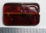 glass - 1923-001 - 25 x 15mm rectangle - transparent red x 1 KG