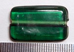 glass - 1923-003 - 25 x 15mm rectangle - green x 1 KG