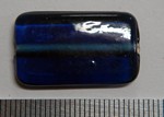 glass - 1923-006 - 25 x 15mm rectangle - trans dark blue x 1 KG