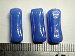 glass - 1807-284 - 18 x 8mm rectangle - translucent mid blue x 1 KG