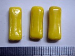 glass - 1807-292 - 18 x 8mm rectangle - uranium yellow x 1 KG