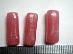 glass - 1807-308 - 18 x 8mm rectangle - translucent pink x 1 KG