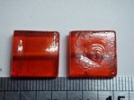 glass - 1825-011 - 15mm flat square - orange x 1 KG