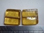 glass - 1825-317 - 15mm flat square - amber x 1 KG