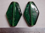 glass - 1823-004 - 22 x 14mm flat diamond - trans green x 1 KG