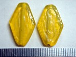 glass - 1823-012 - 22 x 14mm flat diamond - trans yellow x 1 KG