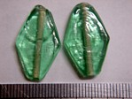 glass - 1823-013 - 22 x 14mm flat diamond - light green x 1 KG