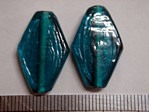 glass - 1823-016 - 22 x 14mm flat diamond - trans aqua x 1 KG