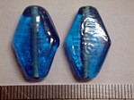 glass - 1823-017 - 22 x 14mm flat diamond - light blue x 1 KG