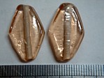 glass - 1823-021 - 22 x 14mm flat diamond - light peach x 1 KG