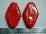 glass - 1823-031 - 22 x 14mm flat diamond - op red x 1 KG