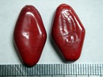 glass - 1823-281 - 22 x 14mm flat diamond - op cherry x 1 KG