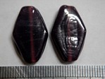 glass - 1823-283 - 22 x 14mm flat diamond - plum x 1 KG