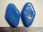 glass - 1823-284 - 22 x 14mm flat diamond - translucent mid blue x 1 KG