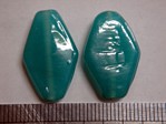 glass - 1823-285 - 22 x 14mm flat diamond - teal x 1 KG