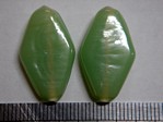 glass - 1823-287 - 22 x 14mm flat diamond - translucent jade green x 1 KG