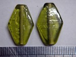 glass - 1823-314 - 22 x 14mm flat diamond - peridot x 1 KG