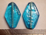 glass - 1823-318 - 22 x 14mm flat diamond - sky blue x 1 KG