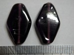 glass - 1823-320 - 22 x 14mm flat diamond - dark purple x 1 KG