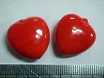 glass - 1828-031 - 18mm heart - opaque red x 1 KG