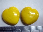 glass - 1828-292 - 18mm heart - uranium yellow x 1 KG