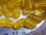 glass - 1808-012 - 15 x 8mm lozenge - trans yellow x 1 KG