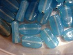 glass - 1808-293 - 15 x 8mm lozenge - translucent light blue x 1 KG