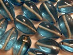 glass - 1914-027 - 17 x 10mm drop - pale blue x 1 KG