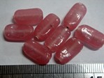 glass - 1808-308 - 15 x 8mm lozenge - opaque pink x 1 KG