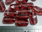 glass - 1808-311 - 15 x 8mm lozenge - transparent rose pink x 1 KG