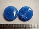 glass - 1822-284 - 20mm coin - translucent mid blue x 1 KG