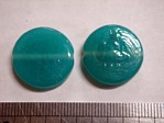 glass - 1822-285 - 20mm coin - teal x 1 KG