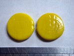 glass - 1822-292 - 20mm coin - uranium yellow x 1 KG