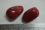 glass - 1914-281 - 17 x 10mm drop - op cherry red x 1 KG