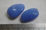 glass - 1914-284 - 17 x 10mm drop - mid blue x 1 KG