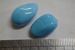 glass - 1914-296 - 17 x 10mm drop - turquoise x 1 KG